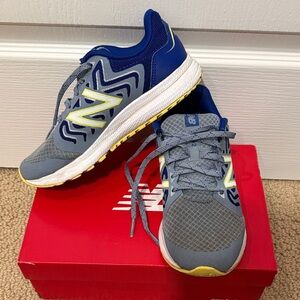 New Balance Gray and Blue Athletic Sneakers